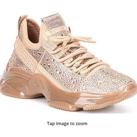 Steve Madden Maxima Rhinestone Embellished Chunky Sneakers - Picture 1 of 4